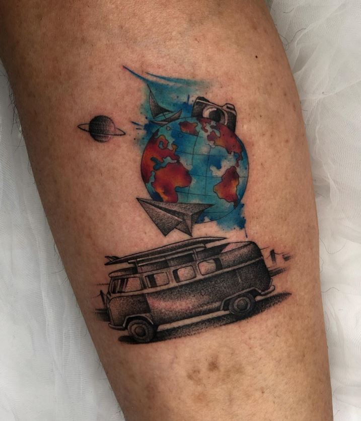 Tatouage Voyage Minivan Multi Motifs 