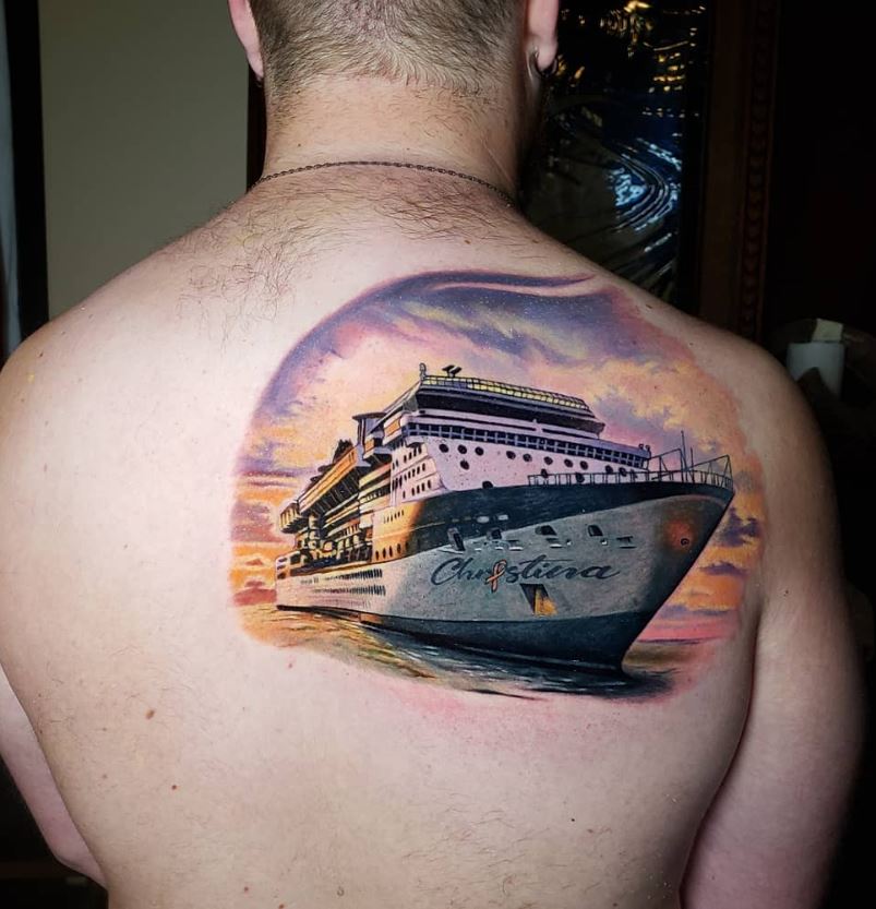 Tatouage Voyage Bateau De Croisière