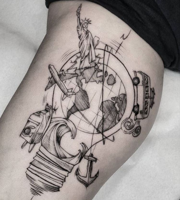 Tatouage Ampoule De Voyage 