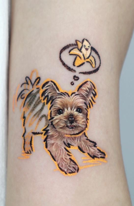 Tatouage Chien Gourmand 