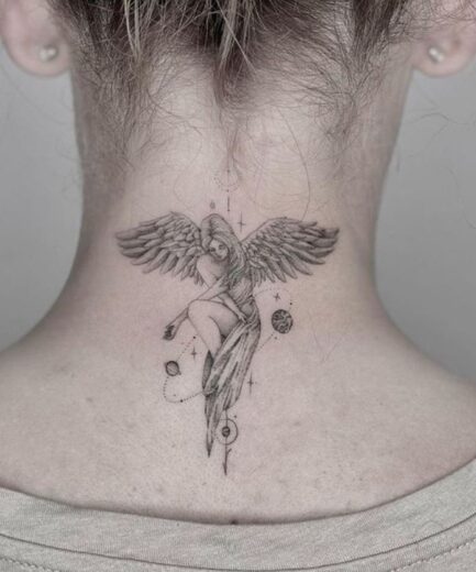 Tatouage Ange Gardien Femme