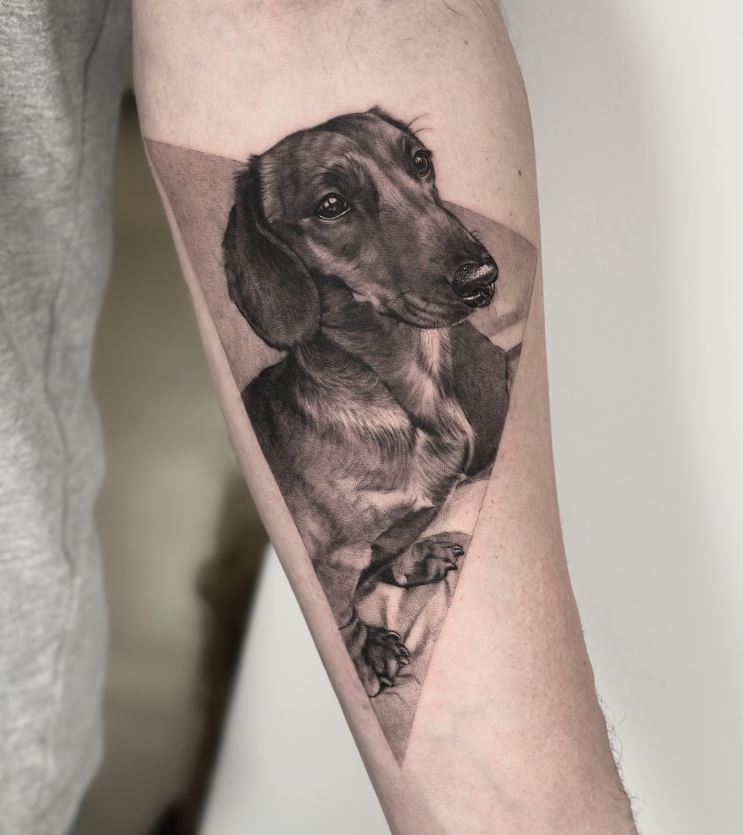 Tatouage Avant Bras Homme Portrait De Chien 