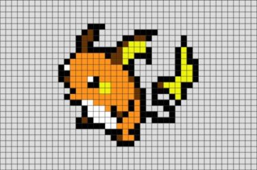 Pixel Art Raichu Facile 