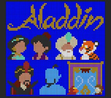 Pixel Art Personnages De Aladdin Facile 