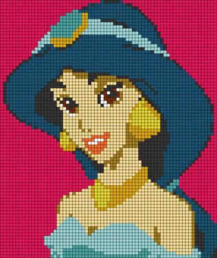 Pixel Art Jasmine Détaillé 