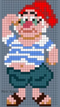 Pixel Art Monsieur Mouche Facile 