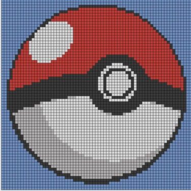 Pixel Art Pokeball Détaillé