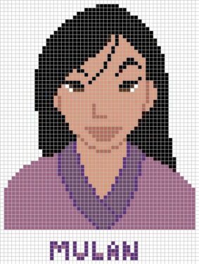 Pixel Art Mulan 