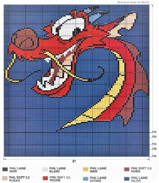 Pixel Art Mushu Détaillé 