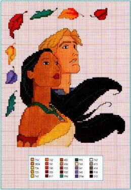 Pixel Art Pocahontas Et John Smith 