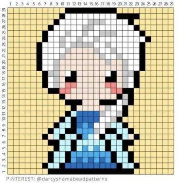 Pixel Art Elsa Petite Facile 