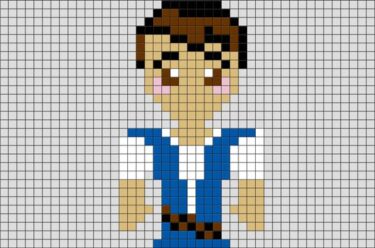 Pixel Art Flynn Rider Facile 