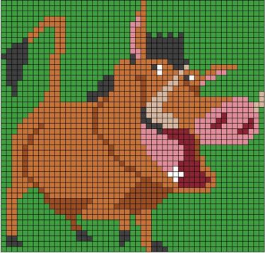 Pixel Art Pumba 