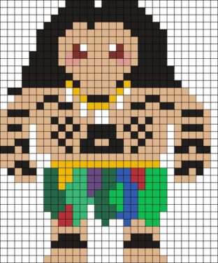 Pixel Art Maui Facile 