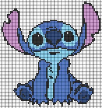 Pixel Art Stitch Détaillé 