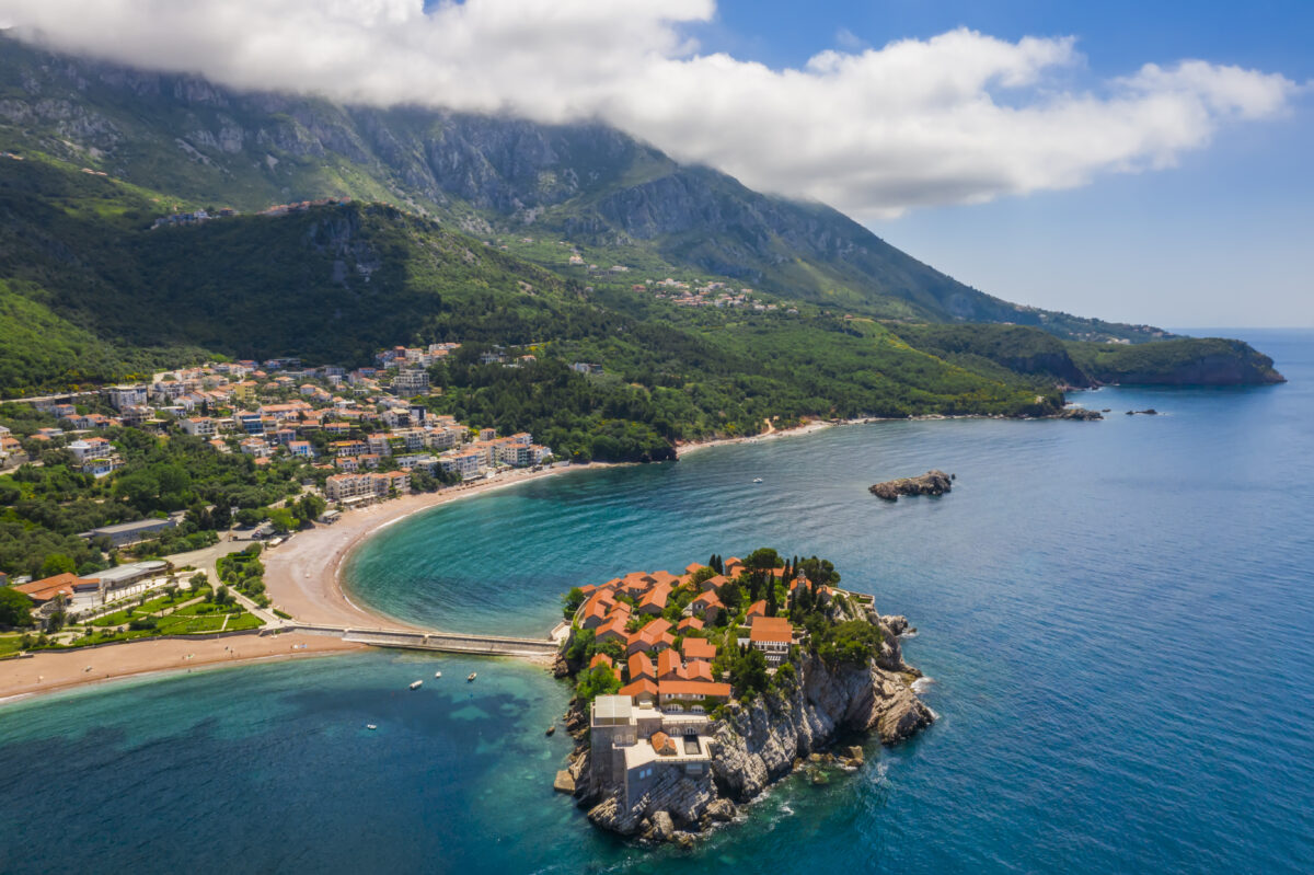 Sveti Stefan island in Budva, Montenegro.