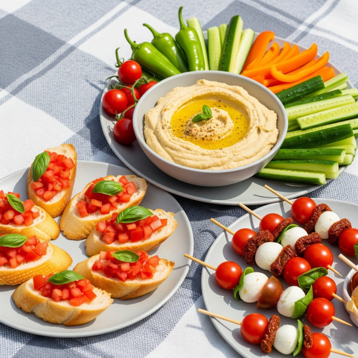 Dip au houmous et crudités
