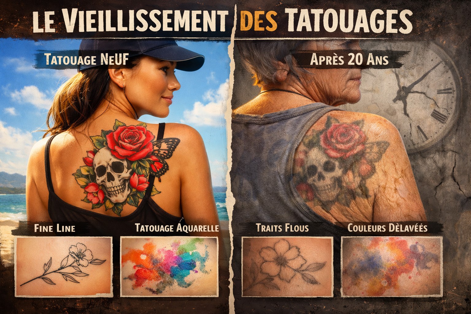 Tatouage qui vieillit mal